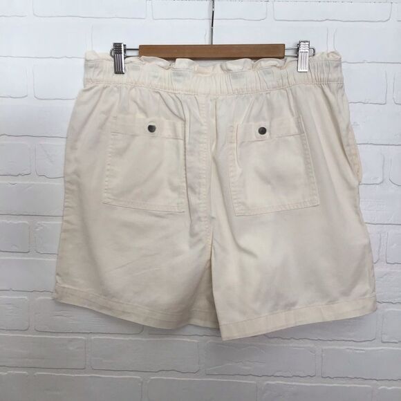 OLD Navy cotton short bermuda ecru off white high rise shorts high waisted Large - Picture 2 of 10